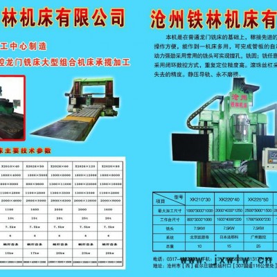 滄州鐵林hxk4016 加工中心 4米龍門銑床  價格低的性價比高的 河北省滄州市 臺灣健椿主軸