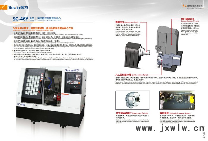 【車銑復合加工】碩方SC-46YL車銑復合回轉(zhuǎn)式刀塔數(shù)控車床|油壓刀塔