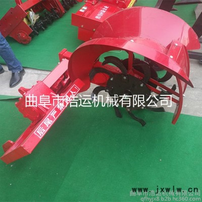 浩運(yùn)多功能田園管理機(jī) 拖拉機(jī)帶工程挖溝開槽機(jī) 牽引式果林施肥開溝機(jī)