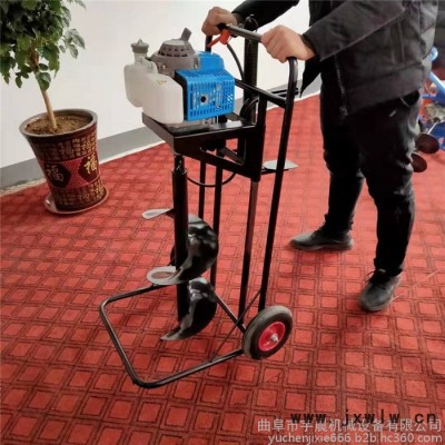 宇晨手提式汽油植樹挖坑機(jī) 大棚立柱手提式地鉆機(jī) 打孔機(jī)