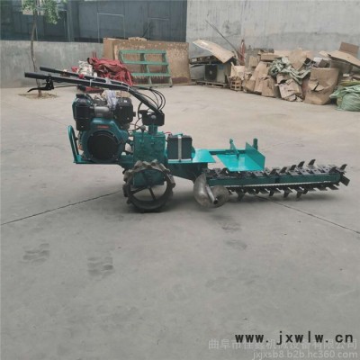 佳鑫機(jī)械 鏈條手扶電啟動(dòng)開槽機(jī) 山藥種植開溝機(jī) 燃?xì)夤艿篱_溝機(jī)廠家
