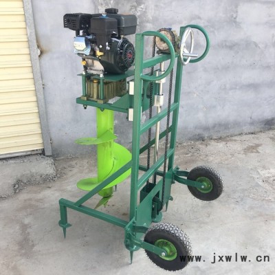 苗木種植打眼機 手提式汽油挖坑機 大馬力四沖程打孔機圖片