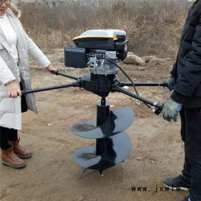 樹木種植打孔機(jī) 電線桿光伏定制挖坑機(jī) 手推汽油打洞機(jī)使用性能富興