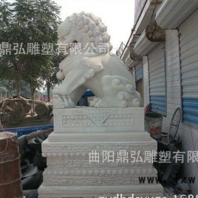 石雕 漢白玉石雕獅子 青石石獅子鎮(zhèn)宅蹲獅  曲陽(yáng)動(dòng)物雕刻直銷