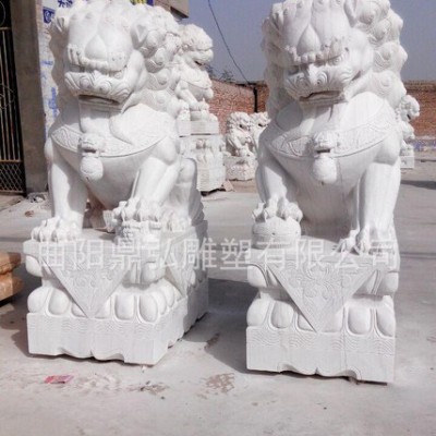 特價(jià)現(xiàn)貨石雕漢白玉石獅子 鎮(zhèn)宅石獅子擺件天安門獅子  曲陽(yáng)雕刻