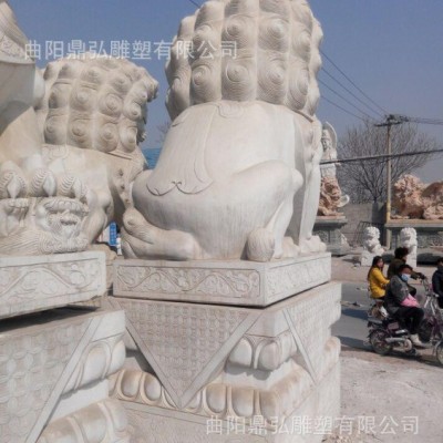 石雕動(dòng)物 漢白玉石獅子仿天安門獅子 鎮(zhèn)宅蹲獅子曲陽(yáng)雕刻直銷