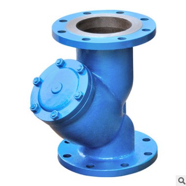 [聯(lián)科閥門]法蘭式鑄鋼Y型過濾器GL41H/W管道機(jī)械多介質(zhì)毛發(fā)聚集器