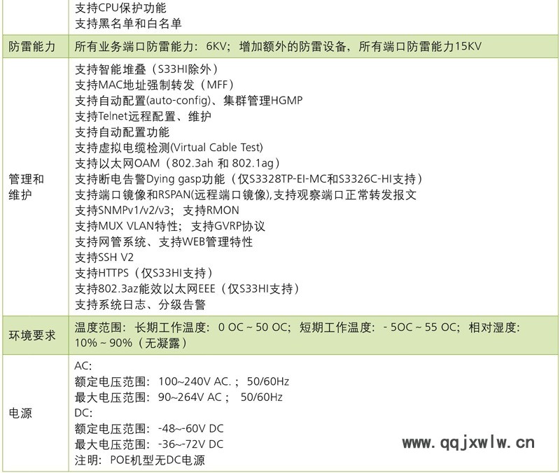 華為S3300系列交換機詳情頁010